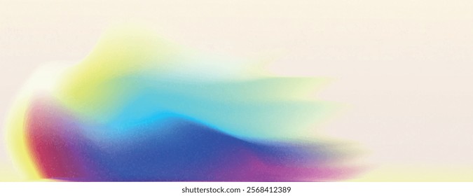 Abstract background with a soft gradient background, featuring vibrant blue and yellow hues blending smoothly with a blurred texture. Gradient colorful background. Blue background vector.