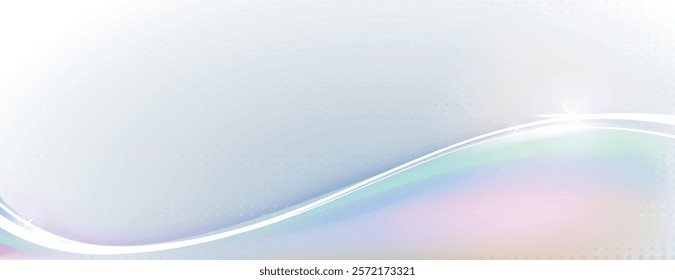 Abstract background with a soft gradient background, featuring pastel colors and a smooth, wavy texture with subtle pastel highlights. Gradient wave background vector. Pastel background.