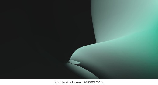 Fondo Abstractas Luz verde suave sobre fondo oscuro moderno