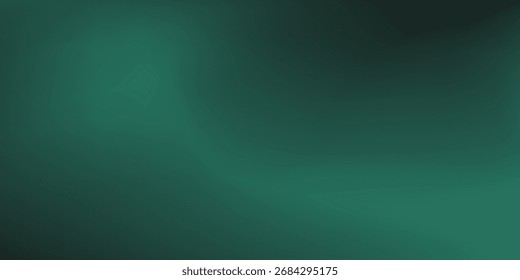 Abstract background Soft green light on dark black color  blured ,modern