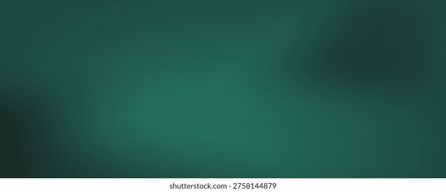 Abstract background Soft green light on dark black color  blured ,modern