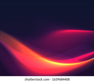 Abstract background with soft light shapes, glowing blurred waves