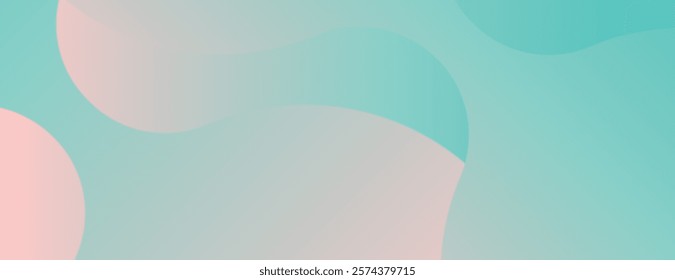 Abstract background with soft pastel background, featuring teal and pink colors, smooth gradient texture, and flowing shapes. Pink digital background vector. Pastel background vector.
