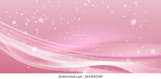 Fundo abstrato em tons suaves de rosa, dando uma sensação doce e suave. Os tons mais suaves são espalhados com pontos de luz cintilantes e cintilantes em toda a imagem.