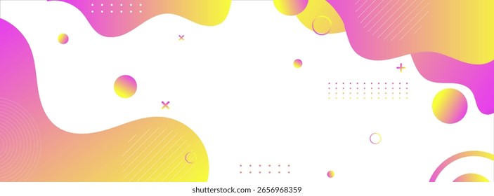 Abstrakter Hintergrund mit weichen rosa und gelben flüssigen Formen. 