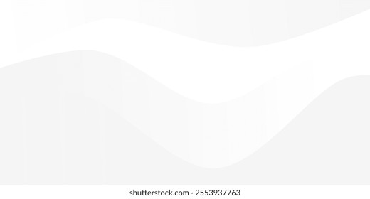 Abstract background with soft, undulating waves in shades of white and gray. Vector illustration