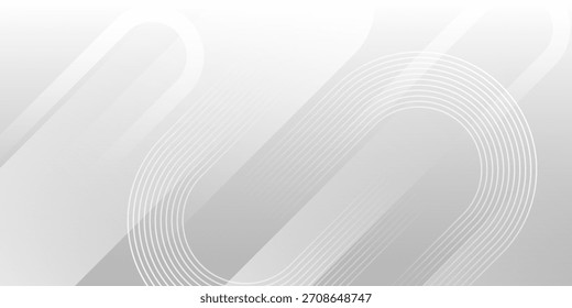Fundo abstrato com ondas circulares brancas suaves e luz suave, ótimo para layouts médicos e tecnológicos limpos.