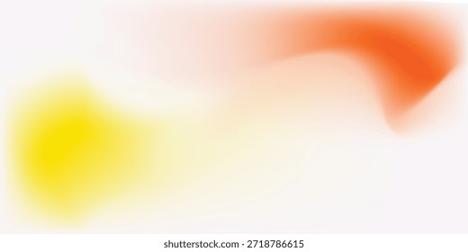 Plano de fundo abstrato com desfoque suave de gradiente amarelo e laranja-vermelho em uma tela branca.