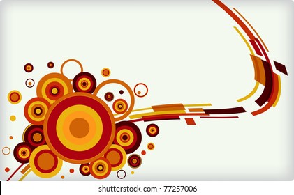 Abstract background with some circles different colors and place for text. Vector illustration.