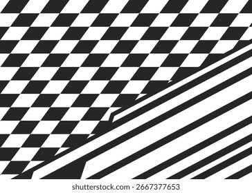 Fondo Abstractas con alguna línea y patrón de bandera a cuadros y con un poco de espacio de copia