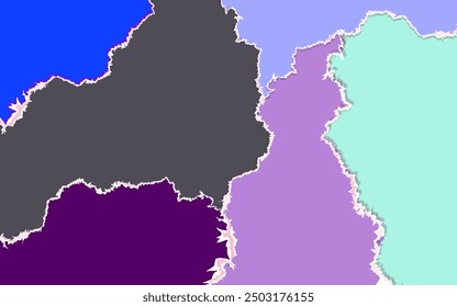 abstract background of some papers with colorful torn texture