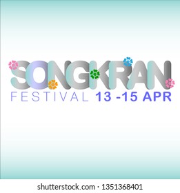 Abstract Background Songkran Festival: The Water Splash Festival of Thailand. Vector and Illustration, EPS 10