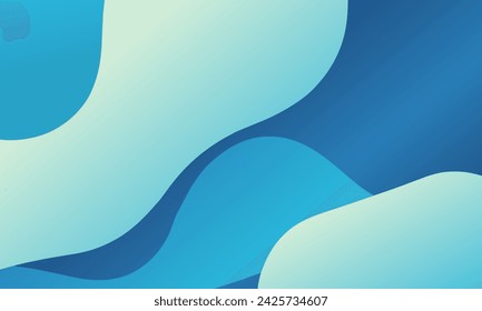 Fondo abstracto con relajantes ondas azules en cascada con gracia - Vector, eps10