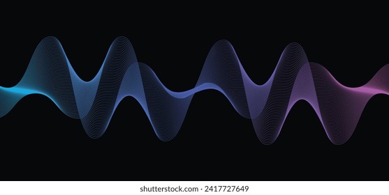 abstract background sound wave with lines