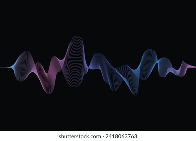 abstract background sound wave with lines