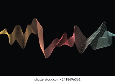 onda de sonido de fondo abstracta con líneas