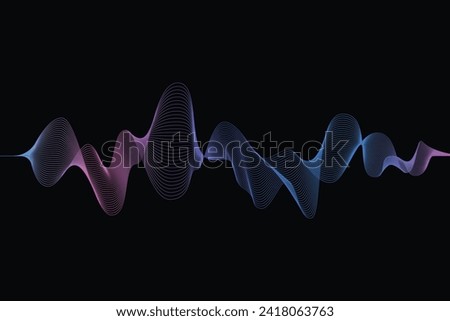 abstract background sound wave with lines