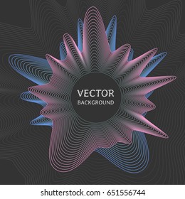 Abstract background with sound waves. Futuristic technology concept
