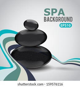 Abstract background with Spa stones. Vector design concept