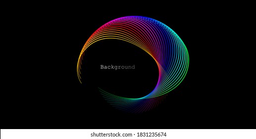 Abstract background. Space background with linear swirl.