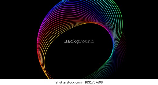 Abstract background. Space background with linear swirl.