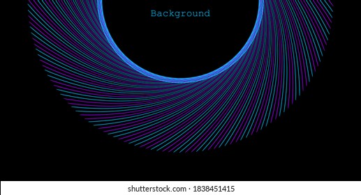 Abstract background. Space background with linear swirl.
