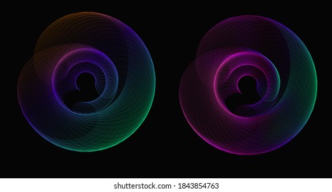 Abstract background. Space background with a linear swirl.