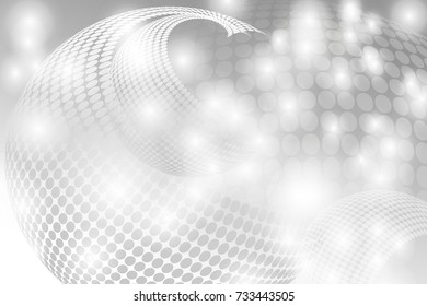 abstract background with sparkles and spheres
