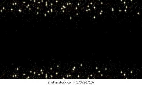 Abstract background sparkling magical dust particles. Glow light effect for graphic banner. The dust sparks and golden stars shine with special light light wallpaper. vector EPS.10