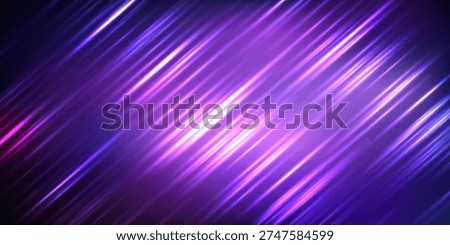 Abstract Background of Sparkling Vertical Purple Neon Light Lines with Futuristic Speed ​​Effect and Soft Light for Night Music Poster Design as well as Technology Banner