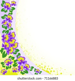 abstract background spattered with violets and asymmetric lines