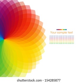 Abstract background with spectrum wheels.
