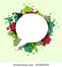 Abstract background with speech bubble