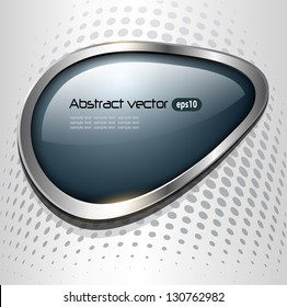 Abstract background with speech bubble grey blue, vector.