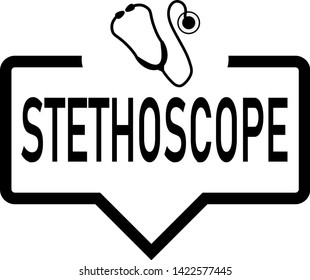 Abstract background with Speech Bubbles symbol. Outline. stethoscope, diagnosis and treatment
