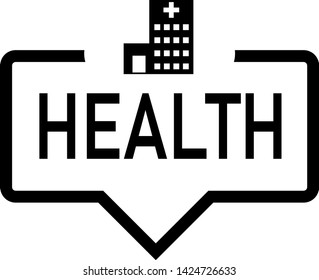 Abstract background with Speech Bubbles symbol. Outline. Hospital