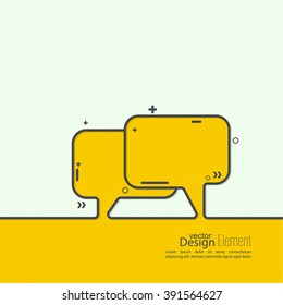 Abstract background with Speech Bubbles symbol.