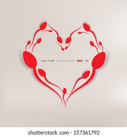 Abstract background with spermatozoon