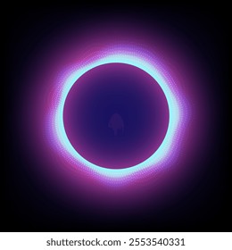 Abstract background with sphere neon futuristic, stock vector