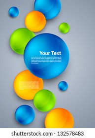 Abstract background with spheres. Bright illustration