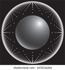 Abstract background. Spheres with a gradient. Vector illustration