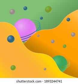 Abstract background with spheres vector illustration