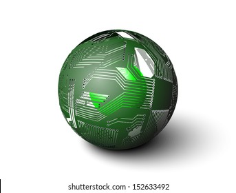 abstract background, spherical chip