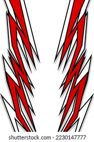 Abstract background with spikes and arrow line pattern. Abstract racing decal