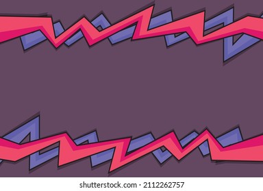 Fondo abstracto con picos y patrón de línea de zigzag amordazado y algo de área de espacio de copia