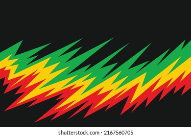 Abstrakter Hintergrund mit Stachelmuster und jamaikanischem Farbthema