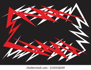 Abstract background with spikes and zigzag line pattern and some copy space area