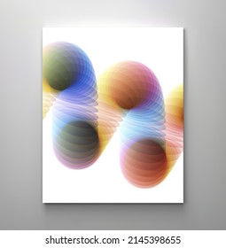 Abstract background. Spiral. 3d vector illustration. Design for banner, flyer, poster, cover or brochure.