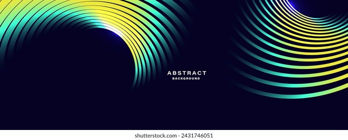 Abstract background with spiral circle lines, technology futuristic template. Vector illustration.