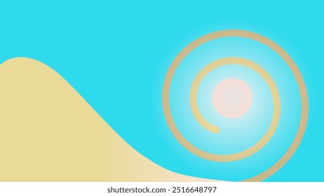 Fondo abstracto con líneas de círculo en espiral con estilo de color vibrante.